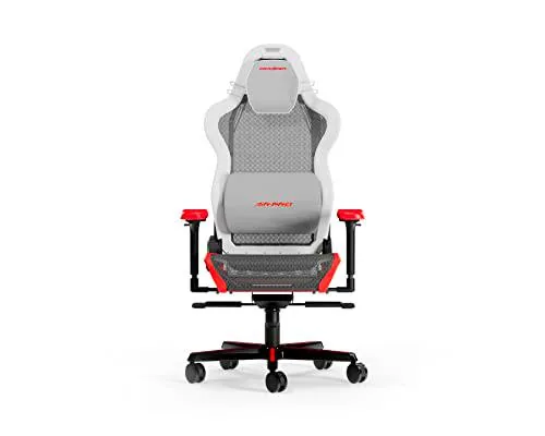 DXRacer (el Original Air R1S Silla Gaming, Malla, Blanco-Rojo-Negro-Gris