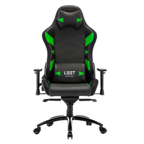 L33T Gaming Silla Gaming, Cuero sintético, Verde, Normal de L33T Gaming