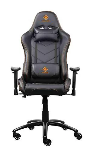DELTACO Silla de Gaming, Silla de Juegos de PC, con reposabrazos y Almohada de DELTACO