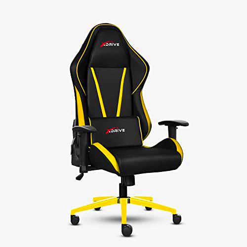 xDrive MAGAMECH100006 Gaming Chair, Faux Leather, Yellow