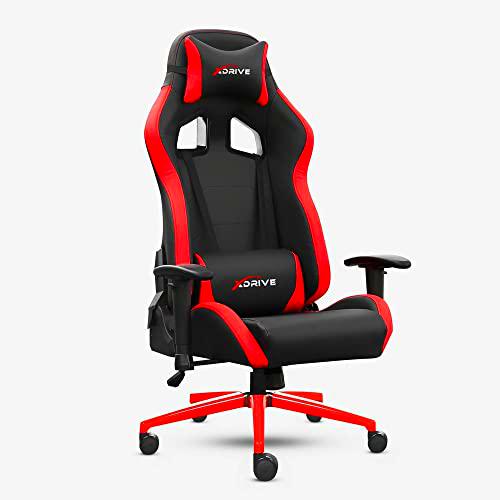 xDrive MAGAMECH100000 Gaming Chair, Faux Leather, Red
