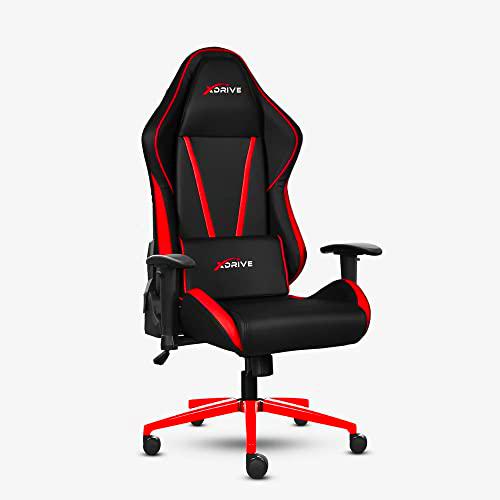 xDrive MAGAMECH100004 Gaming Chair, Faux Leather, Red