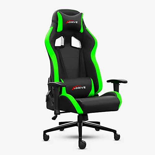 xDrive MAGAMECH100003 Gaming Chair, Faux Leather, Green