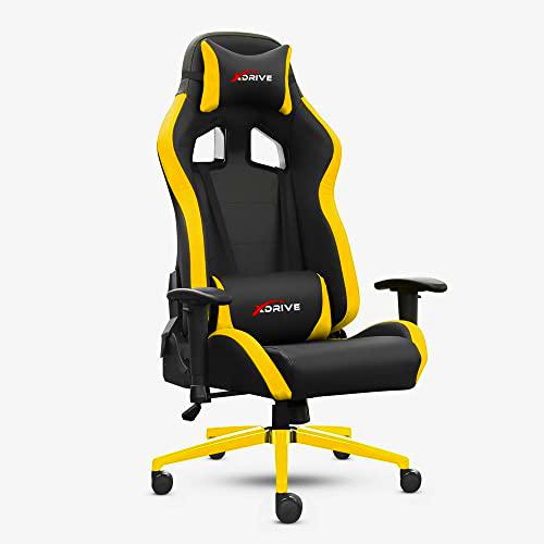 xDrive MAGAMECH100002 Gaming Chair, Faux Leather, Yellow