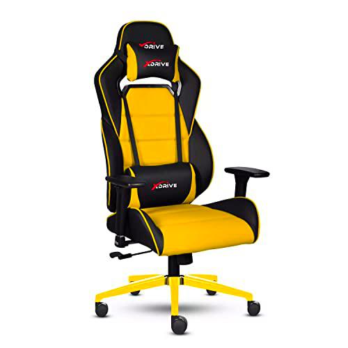 xDrive MAGAMECH100021 Gaming Chair, Faux Leather, Yellow