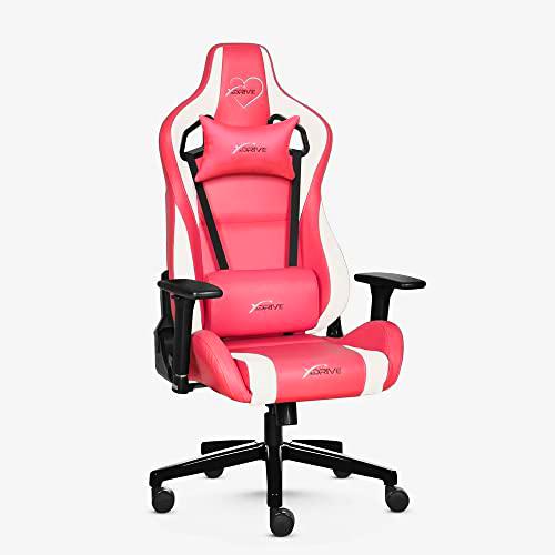 xDrive MAGAMECH100046 Gaming Chair, Faux Leather, Pink