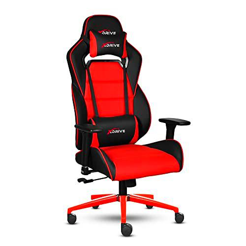 xDrive MAGAMECH100019 Gaming Chair, Faux Leather, Red