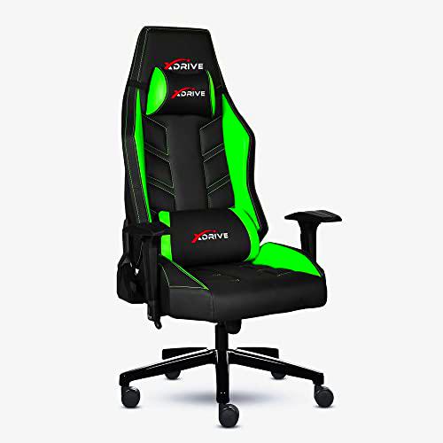 xDrive MAGAMECH100039 Gaming Chair, Faux Leather, Green