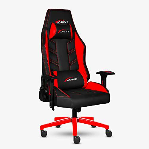 xDrive MAGAMECH100035 Gaming Chair, Faux Leather, Red