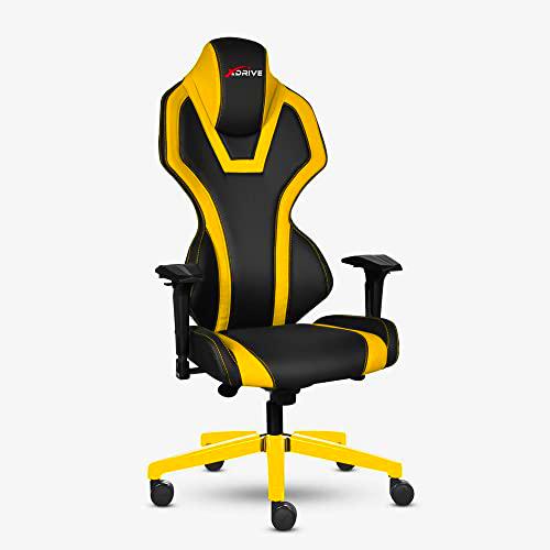 xDrive MAGAMECH100033 Gaming Chair, Faux Leather, Yellow