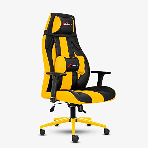 xDrive MAGAMECH100011 Gaming Chair, Faux Leather, Yellow