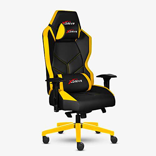 xDrive MAGAMECH100058 Gaming Chair, Faux Leather, Yellow