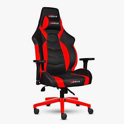 xDrive MAGAMECH100052 Gaming Chair, Faux Leather, Red