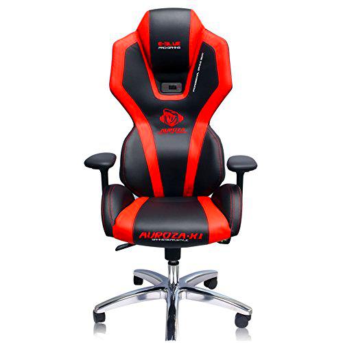 e-Blue Auroza X1 Luminous Gaming Chair - Negro/Rojo, Negro/Piel