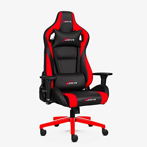 xDrive MAGAMECH100040 Gaming Chair, Faux Leather, Red
