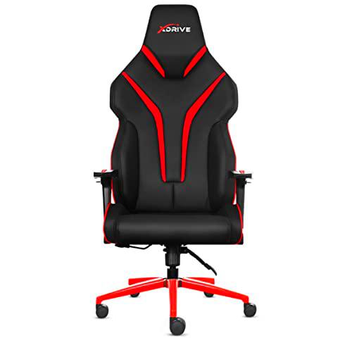 xDrive MAGAMECH100061 Gaming Chair, Faux Leather, Red