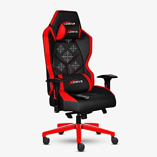 xDrive MAGAMECH100069 Gaming Chair, Faux Leather, Red