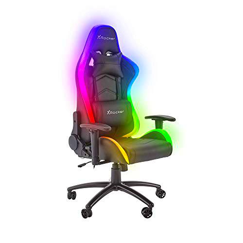 X Rocker Bravo RGB-Silla para Juegos, Color Negro, XL