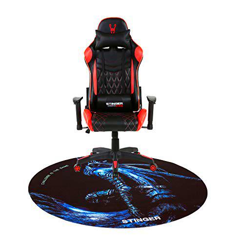 Woxter Stinger Station Pro Red - Silla Gaming (Racing) + Alfombrilla Gaming de Suelo