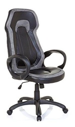 hjh OFFICE Silla Gaming/Silla de Oficina JAMARO Vintage Piel sintética Negro/Gris
