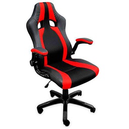 triton R9 Silla Gaming Chair ergonómica, Imitación a Piel, Negro, M
