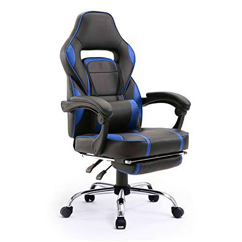Happy Garden Silla Gaming Color Negro y Azul Link