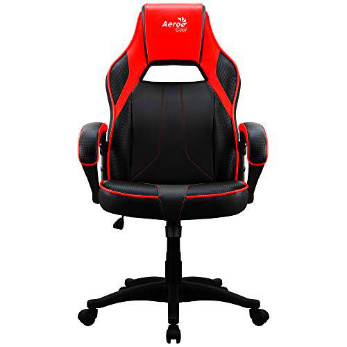 Aerocool AC40C Silla Gaming, tecnología Air, Altura Regulable, Color Rojo