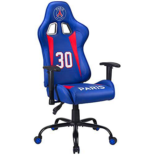 Subsonic - PSG Paris Saint Germain - Silla de Juego ergonómica Oficial con Respaldo y reposabrazos Ajustables