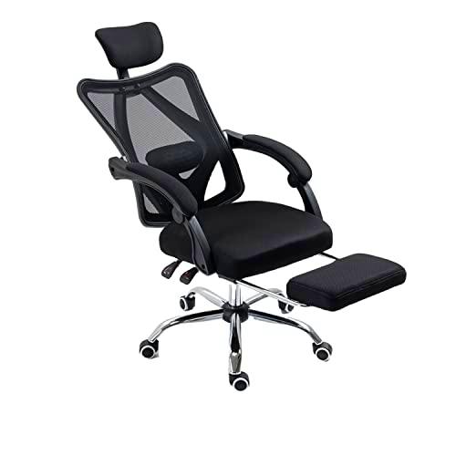 CUTTOW Silla de oficina ergonómica con reposapiés, silla de gaming