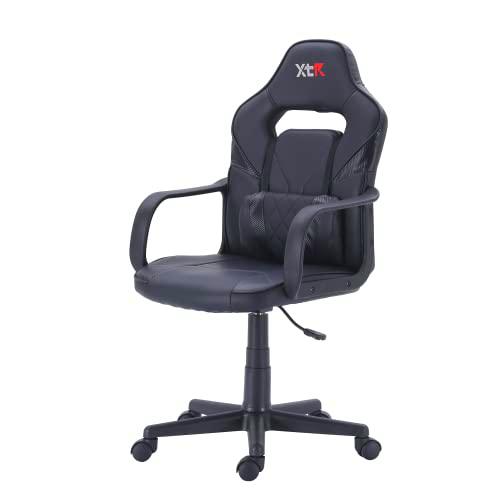 Miroytengo Silla Gamer Sky en Color Negro y Carbono Regulable en Altura para Oficina 57x60x101/109 cm