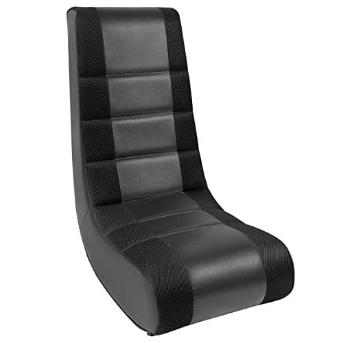 T-LoVendo TLV-AM-FSC25-GRAY Silla de Gaming Videojuegos Sillón Gamer Suelo Floor Chair Piel Sintética