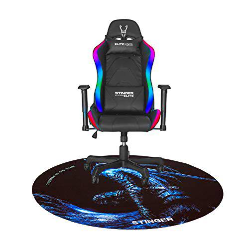 Woxter Stinger Station Elite - Silla Gaming (Racing) con Leds RGB Configurables + Alfombrilla Gaming de Suelo