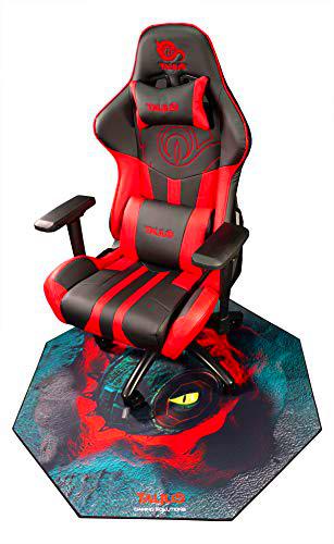 Talius Viper - Silla Gaming Roja y Negra con Alfombra Antideslizante