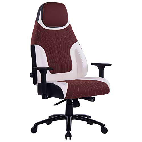 Wolmics Silla de juegos de masaje con soporte lumbar ajustable