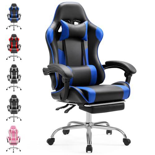 Sweetcrispy Gaming-Stühle Sillas de Juego, Cuero sintético Metal