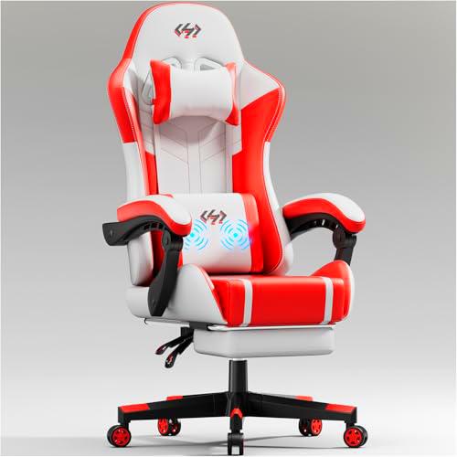HLONONE Silla de gaming con función de masaje, silla ergonómica para gamer