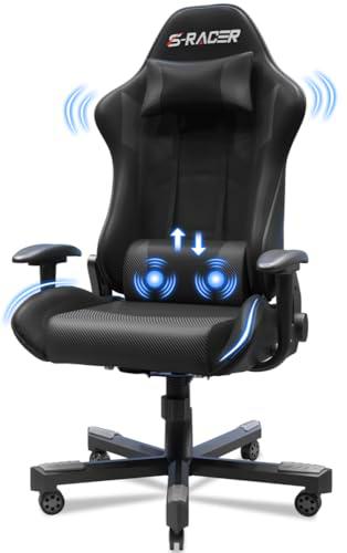 JUMMICO Silla de Juego, Negro, XL