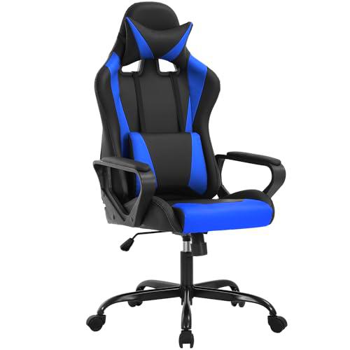 BestOffice Silla Gaming, Ergonómica, Sillón Gamer, Silla Gamer con Cojín Lumbar y Reposacabezas