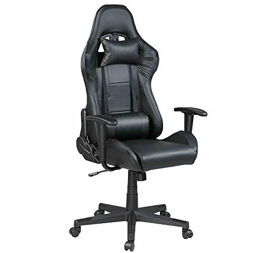BAKAJI Silla para Gaming de Oficina, casa, de Piel sintética