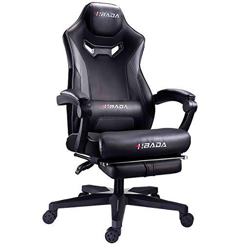 Hbada Silla Gaming Silla de Juego Silla de Carreras Silla de Oficina Silla de Ejecutivo Silla giratoria ergonómica Silla de computadora Cuero sintético