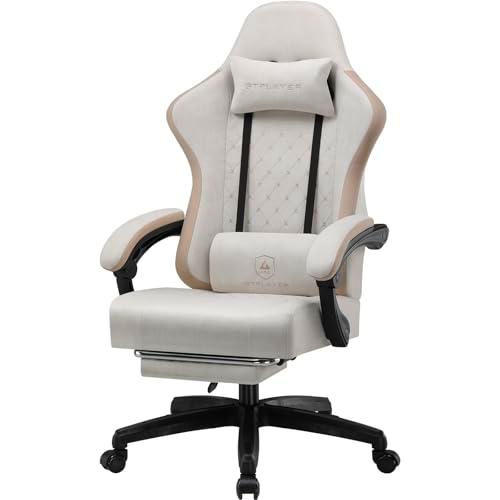GTPLAYER Silla ergonómica para Videojuegos, con Superficie de Tela