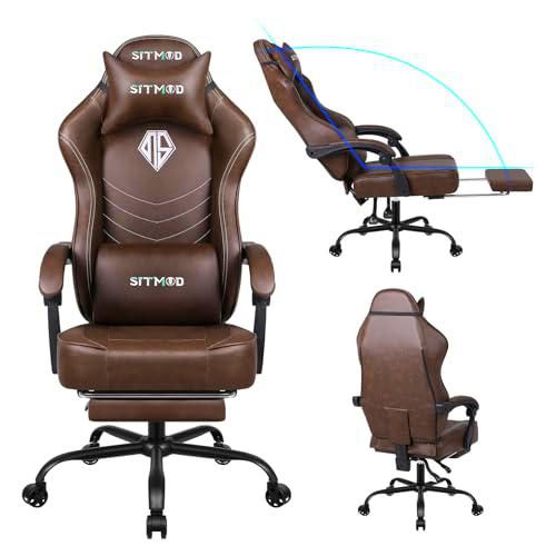 SITMOD Silla de computadora grande y alta con reposapiés
