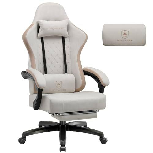 GTPLAYER Silla de Gaming de Tela, sillón para Videojuegos con cojín de muelles ensacados