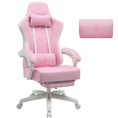 GTPLAYER Silla de Gaming de Tela, sillón para Videojuegos con cojín de muelles ensacados