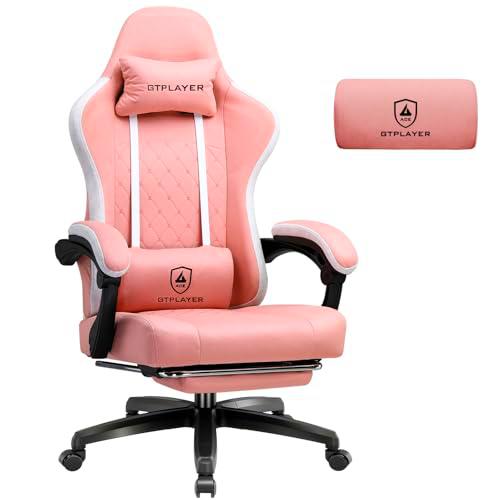 GTPLAYER Silla de Gaming de Tela, sillón para Videojuegos con cojín de muelles ensacados