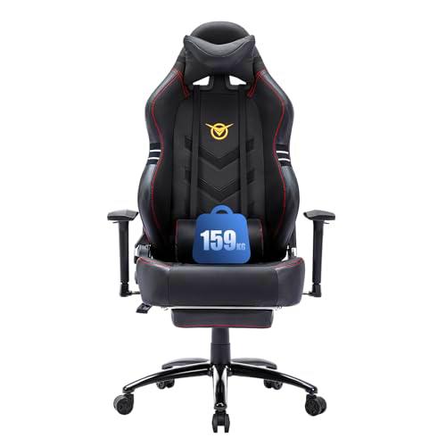 COLAMY Silla ergonómica para Videojuegos con reposapiés