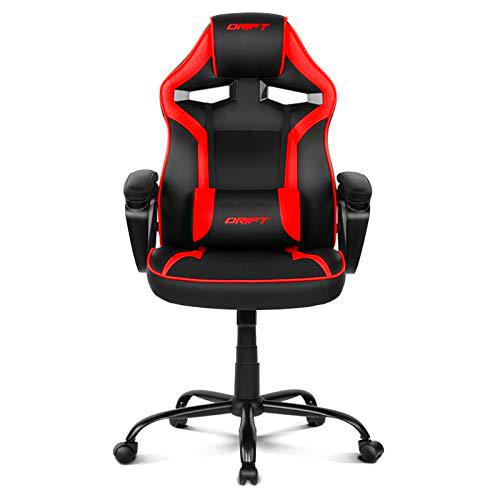 glowster Silla Gaming Negro/Rojo - Diseño ergonómico
