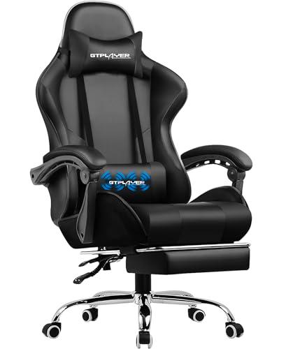 GTPLAYER Silla Gaming, Sillón Gamer con Masaje Lumbar
