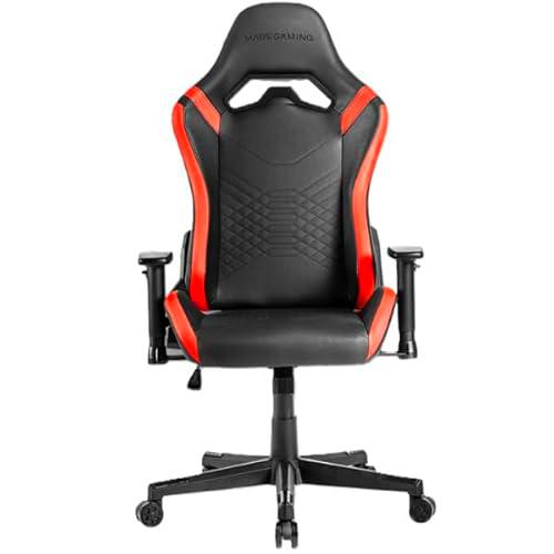 Silla Gamer - Silla ergonómica Negra con Detalles Rojos