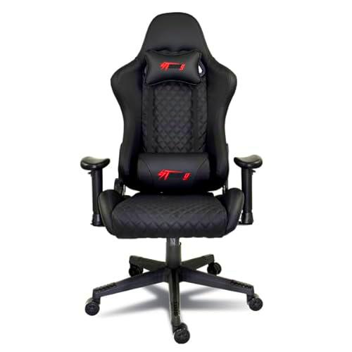 Genérico Silla Gaming Ergonómica con Altura Ajustable | Ideal para Oficina Escritorio Teletrabajo Estudio Juego Ordenador | Comodidad y Versatilidad de Uso (Negro)